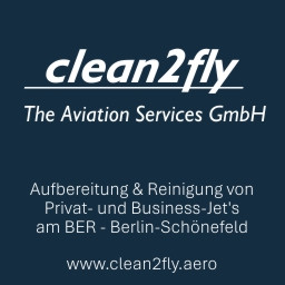 Logo Clean2fly - The Aviation Services GmbH - Flugzeuginnen- und Außenreinigung
